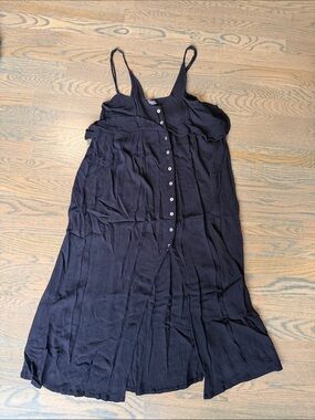 Topshop Black Button-Front Swim Coverup